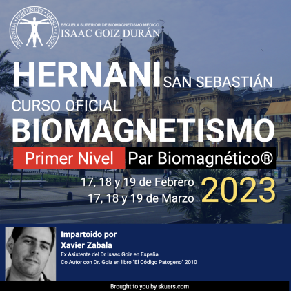  Reserva Curso Hernai San Sebastian acreditado de Biomagnetismo y Par Biomagnético 1er Nivel